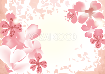 桜 イラスト 春の背景(インパクト)39797