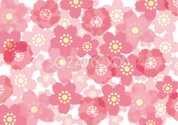 桜 イラスト 春の背景(かわいい柄模様)39805