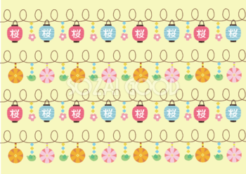 桜祭りの無料イラスト／春の背景41963