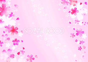 和風(さくらピンク)の背景無料イラスト画像54049