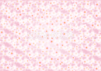 おしゃれな桜の花柄背景無料イラスト64436