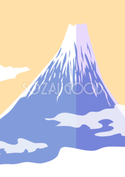 簡単シンプル 富士山(アイコン風)背景無料イラスト81601