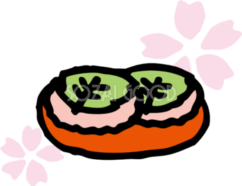 手描き風の桜餅 ひな祭りイラスト(かわいい)無料 フリー83062