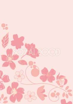 縦の桜の花が映り込む背景フリー無料イラスト画像83214