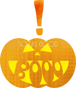 かぼちゃBooo-かわいいハロウィンの無料イラスト84021