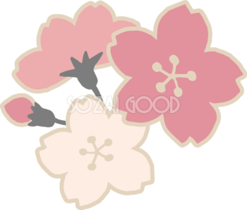 かわいい桜の花イラスト無料 フリー87135