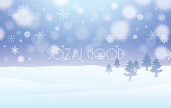 冬 雪の結晶 綺麗(幻想的)な景色 背景イラスト無料 フリー90701