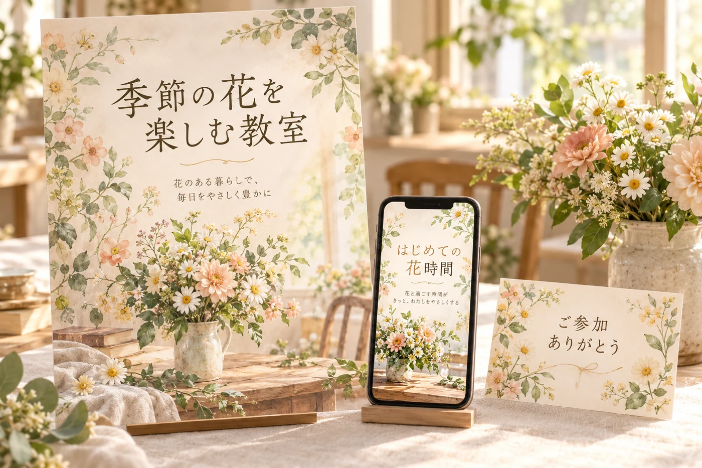 教室:参加したくなる募集画像・案内ポスターの完成見本
