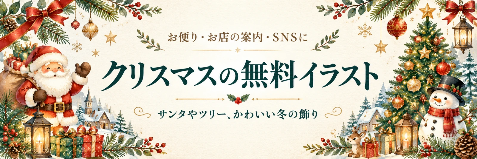 クリスマスの無料イラスト