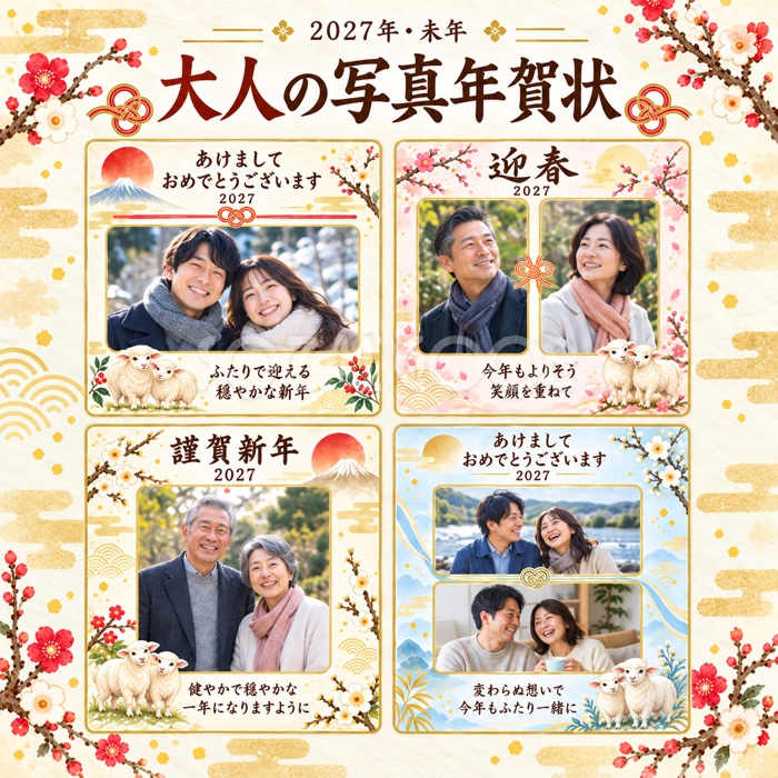 大人の写真年賀状の年賀状デザイン紹介