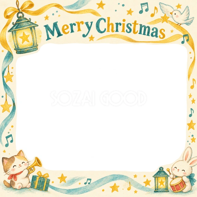 ひかるランタンのクリスマスイラスト