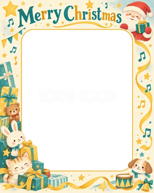 サンタの贈り物のクリスマスイラスト