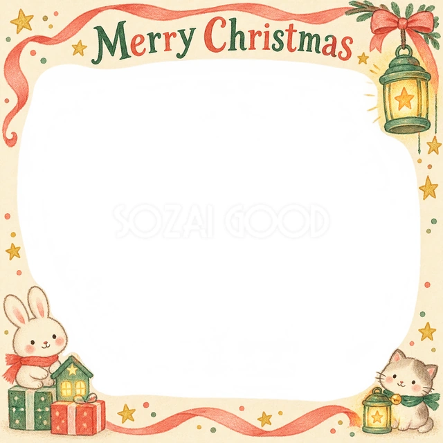 ひかるランタンのクリスマスイラスト