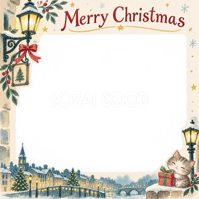 小さな贈り物のクリスマスイラスト