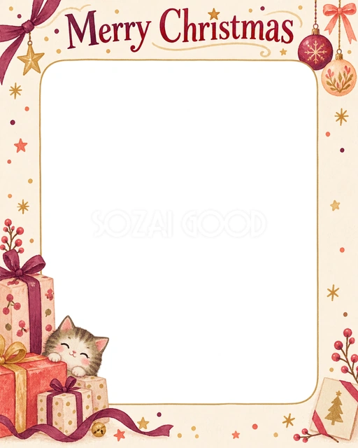 小さな贈り物のクリスマスイラスト
