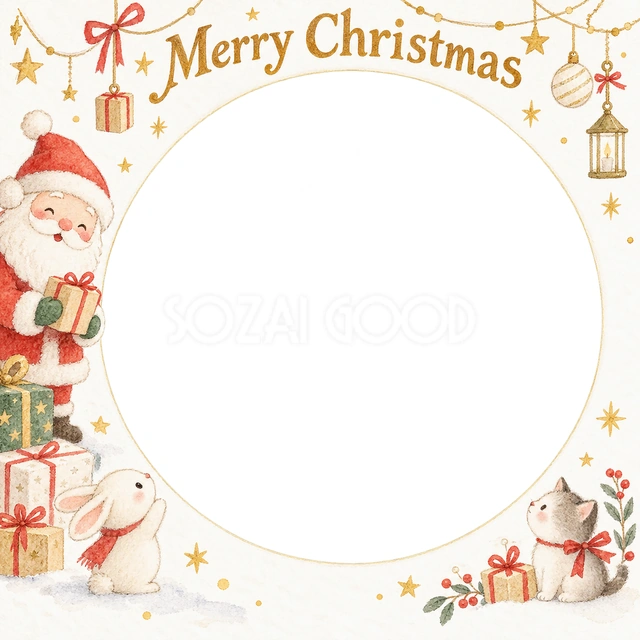 小さな贈り物のクリスマスイラスト