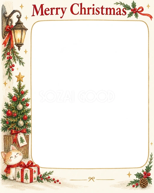 小さなツリーのクリスマスイラスト