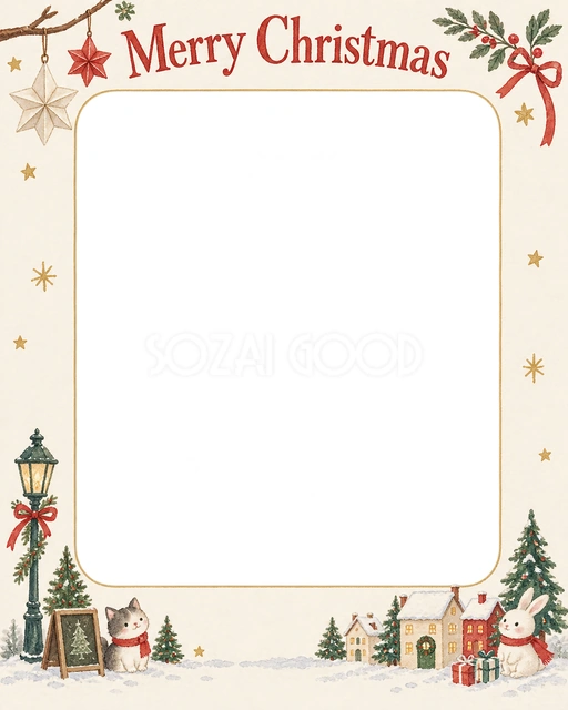 紙のオーナメントのクリスマスイラスト