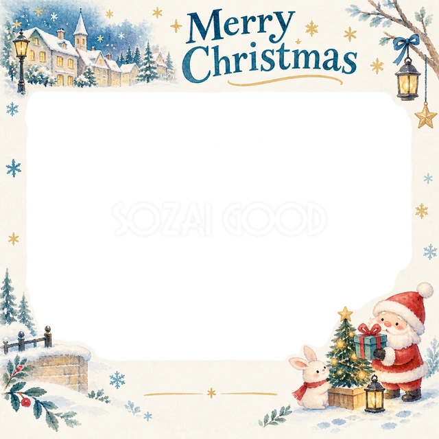 小さなツリーのクリスマスイラスト