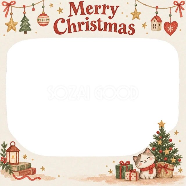 小さなツリーのクリスマスイラスト