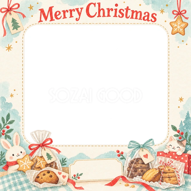 焼き菓子の包みのクリスマスイラスト