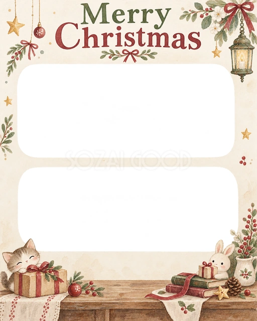 小さな贈り物のクリスマスイラスト
