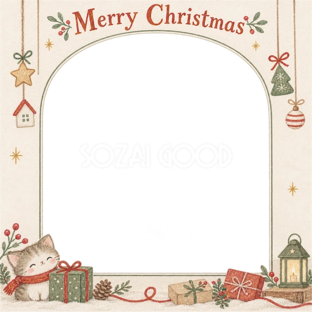 小さな贈り物のクリスマスイラスト