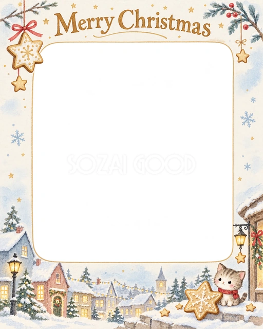 クッキーの星のクリスマスイラスト