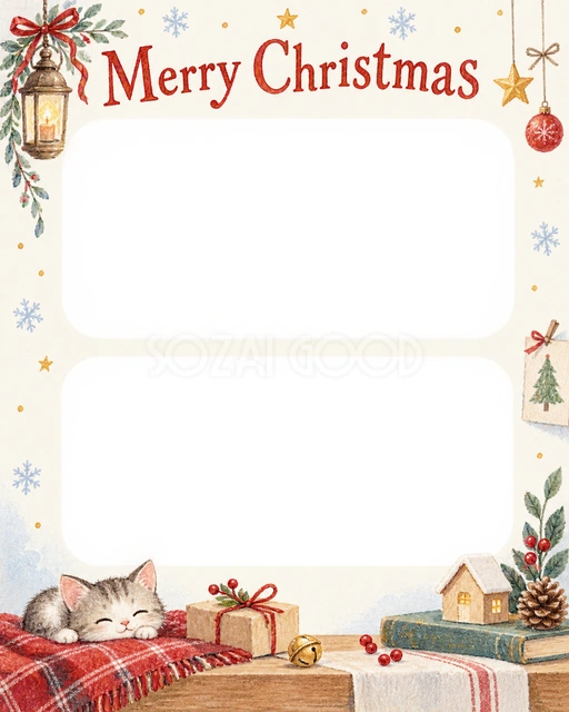 小さな贈り物のクリスマスイラスト