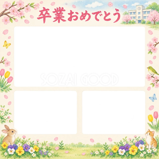 みんなの思い出の卒園・卒業イラスト