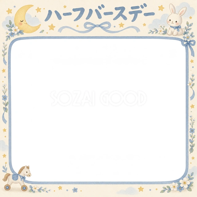 小花の花輪の記念写真を飾れる、無料のイラスト素材です