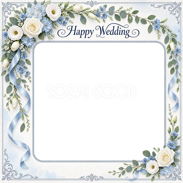 結婚や結婚記念日の写真に使える、葉飾りのアーチの無料イラスト素材です