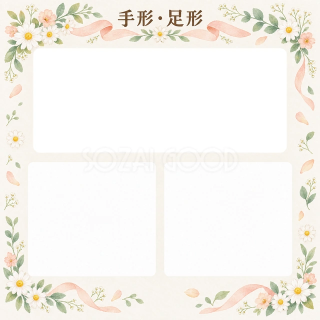 手形足形に使える無料イラスト素材です