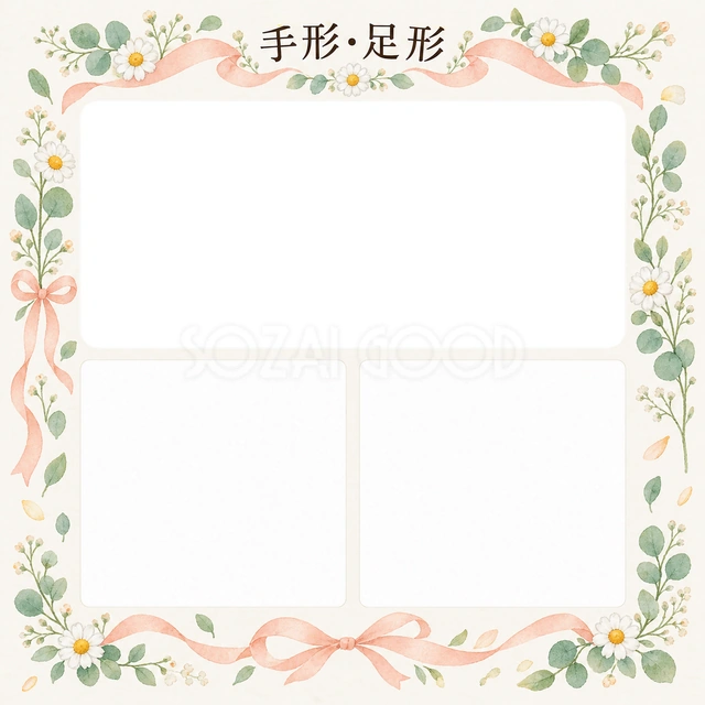 手形足形に使える無料イラスト素材です