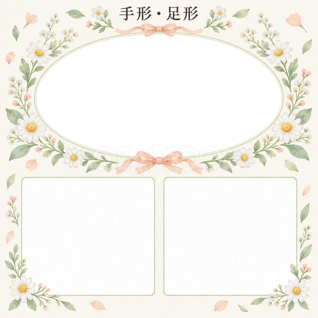 手形足形に使える無料イラスト素材です