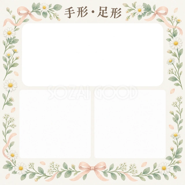 手形足形に使える無料イラスト素材です