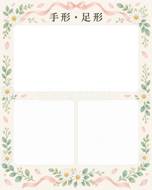 手形足形に使える無料イラスト素材です
