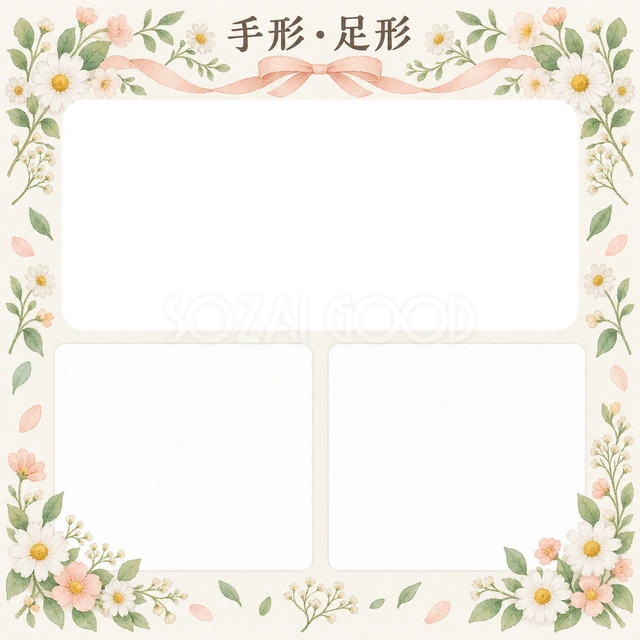 手形足形に使える無料イラスト素材です