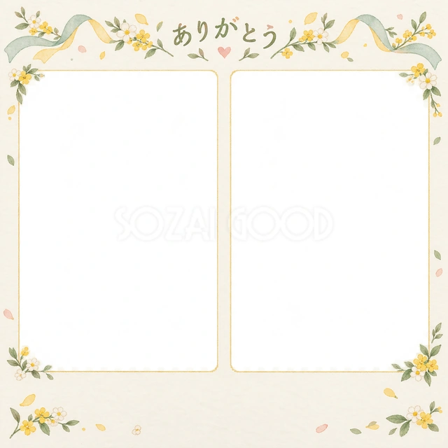 先生への思い出を飾れる無料イラスト素材です
