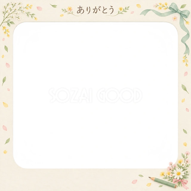 先生への思い出を飾れる無料イラスト素材です