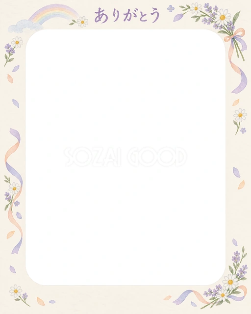 友達への思い出を飾れる無料イラスト素材です