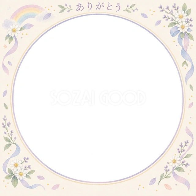 友達への思い出を飾れる無料イラスト素材です