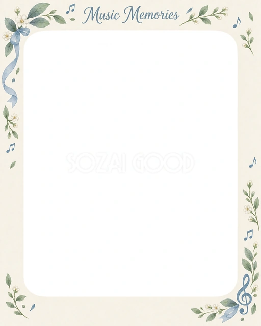 合唱発表会の思い出を飾れる無料イラスト素材です