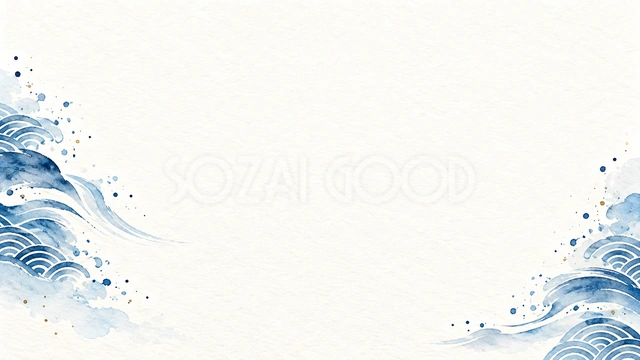 藍と青の和紙の風合いを、横長の背景にまとめました