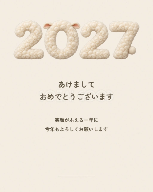 生成りの新年ごあいさつ