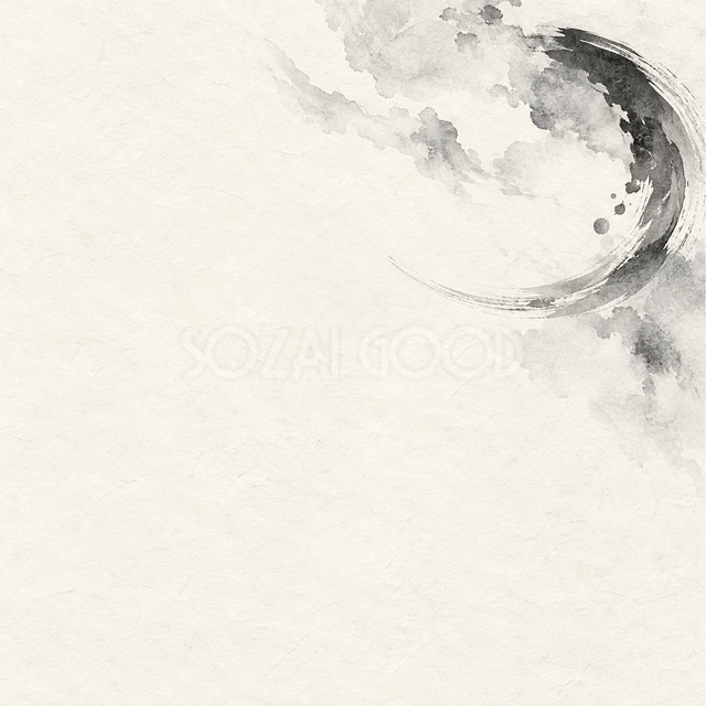 墨のにじみ・右上の背景