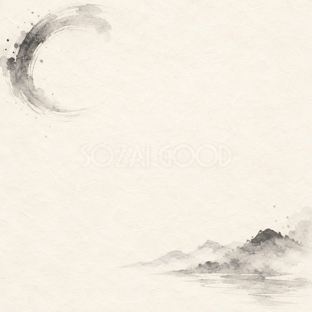 墨のにじみ・小さな彩りの背景