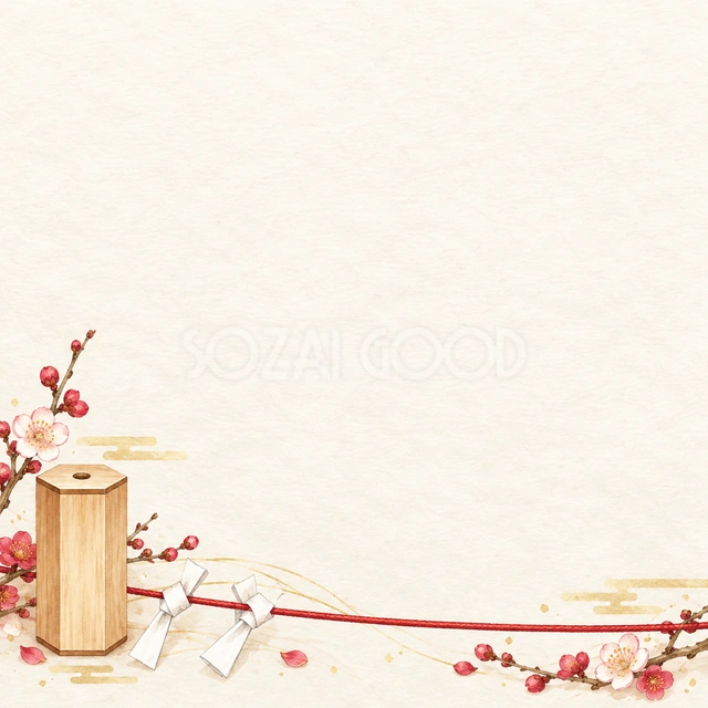 おみくじ・下隅のまとまりの背景