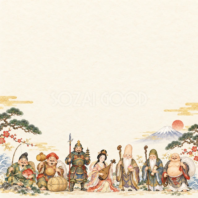 七福神・左下の飾りの背景