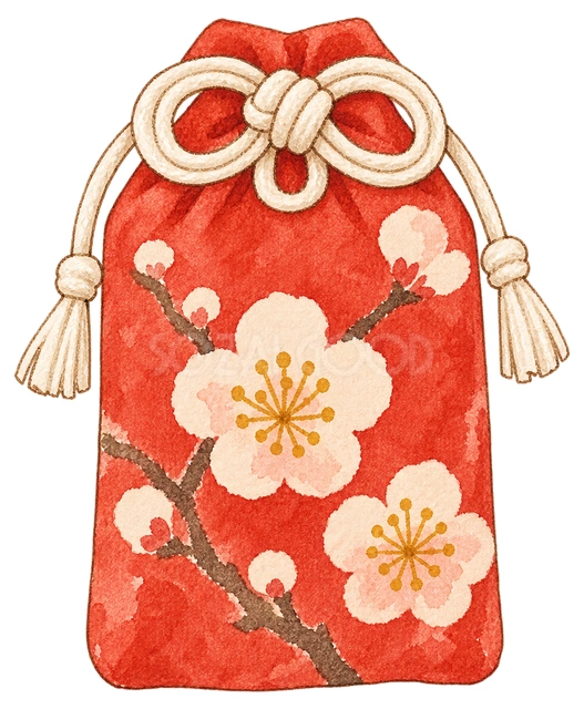 お守りの水彩イラスト